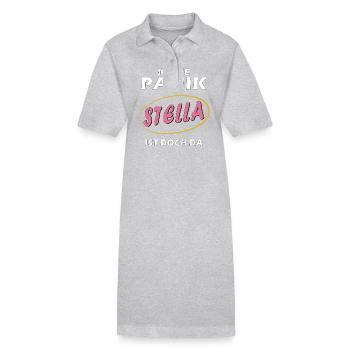 PAS DE PANIQUE, STELLA EST LÀ APRÈS TOUT - Robe polo bio PAIGER Stanley/Stella Femme - gris chiné - Devant