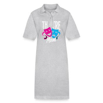 Comédies musicales pour maman de théâtre et maudite musicale - Robe polo bio PAIGER Stanley/Stella Femme - gris chiné - Devant
