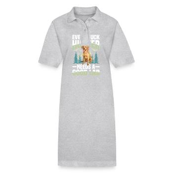 Jagd Mit Labrador - Stanley/Stella Frauen Bio-Polokleid PAIGER - Grau meliert - Vorne