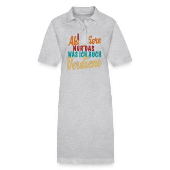 Accepter ce que je mérite - Robe polo bio PAIGER Stanley/Stella Femme - gris chiné - Devant
