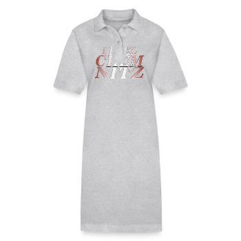 JE ME SENS CHEMNITZ - Robe polo bio PAIGER Stanley/Stella Femme - gris chiné - Devant