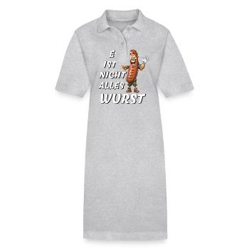 ES IST NICHT ALLES WURST - Stanley/Stella Frauen Bio-Polokleid PAIGER - Grau meliert - Vorne