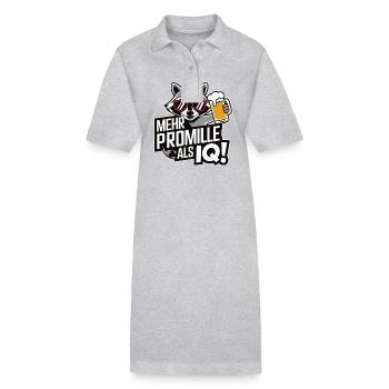 Mehr Promille als IQ Saufen Bier Alkohol Party Was - Stanley/Stella Frauen Bio-Polokleid PAIGER - Grau meliert - Vorne