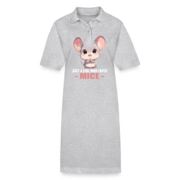 Mäuse Maus - Stanley/Stella Frauen Bio-Polokleid PAIGER - Grau meliert - Vorne