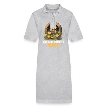 Mäuse Maus - Stanley/Stella Frauen Bio-Polokleid PAIGER - Grau meliert - Vorne