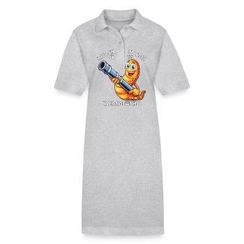 SHOT THE EARLY BIRD SELF-DEFENSE - Stanley/Stella PAIGER Organic Women’s Polo Dress - heather grey - Front
