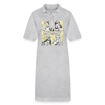 FRAU HAUSARBEIT MUMMY - Stanley/Stella Frauen Bio-Polokleid PAIGER - Grau meliert - Vorne