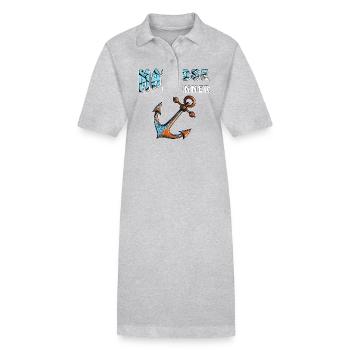 ANCRE DE NAVIRE MARIN DÉBUTANT - Robe polo bio PAIGER Stanley/Stella Femme - gris chiné - Devant