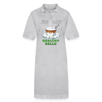 ZUCKER SWEET ADIEU HEALTHY HELLO - Stanley/Stella Frauen Bio-Polokleid PAIGER - Grau meliert - Vorne