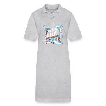 Rum Helps 12 - Stanley/Stella Frauen Bio-Polokleid PAIGER - Grau meliert - Vorne