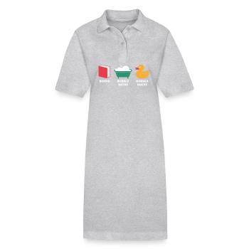 Bücher Schaumbäder und Quietscheenten - Stanley/Stella Frauen Bio-Polokleid PAIGER - Grau meliert - Vorne