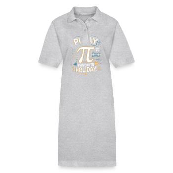 Pi Day est mon jour préféré – Pi Day fans et - Robe polo bio PAIGER Stanley/Stella Femme - gris chiné - Devant