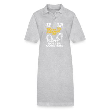 Heutige Prognose? 100% Chance Auf Achterbahnen - Stanley/Stella Frauen Bio-Polokleid PAIGER - Grau meliert - Vorne