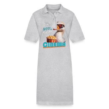 CINEMA THIS IS MY MOVIE SHIRT - Stanley/Stella PAIGER Organic Women’s Polo Dress - heather grey - Front