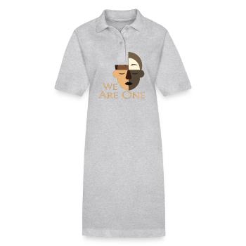 Nous sommes un Diversité Égalité Tolérance - Robe polo bio PAIGER Stanley/Stella Femme - gris chiné - Devant