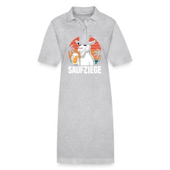 It's me the booze booze beer alcohol party - Stanley/Stella PAIGER Organic Women’s Polo Dress - heather grey - Front