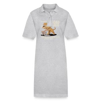 Parfois, j’ai de la rage au volant au supermarché - Robe polo bio PAIGER Stanley/Stella Femme - gris chiné - Devant