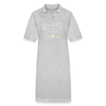 It's a Tea Shirt Lustige Teetasse Illustrationen - Stanley/Stella Frauen Bio-Polokleid PAIGER - Grau meliert - Vorne
