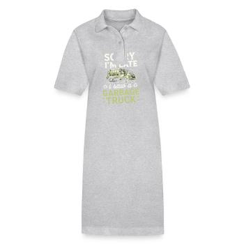 Entschuldigung, Ich Bin Zu Spät, Ich Habe Einen - Stanley/Stella Frauen Bio-Polokleid PAIGER - Grau meliert - Vorne