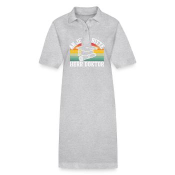 From now on, please, Mr. Doctor, Promotion, Gift - Stanley/Stella PAIGER Organic Women’s Polo Dress - heather grey - Front