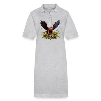 Adler, Geld - Stanley/Stella Frauen Bio-Polokleid PAIGER - Grau meliert - Vorne