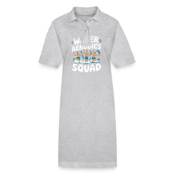 Water aerobics squad: your team for fun in the - Stanley/Stella PAIGER Organic Women’s Polo Dress - heather grey - Front