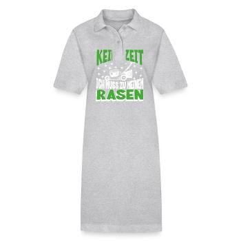 Keine Zeit, ich muss zu meinem Rasen - Stanley/Stella Frauen Bio-Polokleid PAIGER - Grau meliert - Vorne