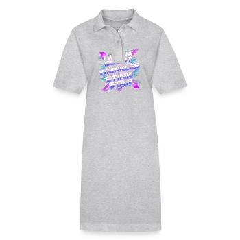 Je veux compter les rides sur ta star puante anale - Robe polo bio PAIGER Stanley/Stella Femme - gris chiné - Devant