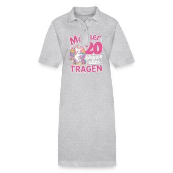 20. Geburtstag Männer Frauen Lustig 20 Jahre Mann - Stanley/Stella Frauen Bio-Polokleid PAIGER - Grau meliert - Vorne