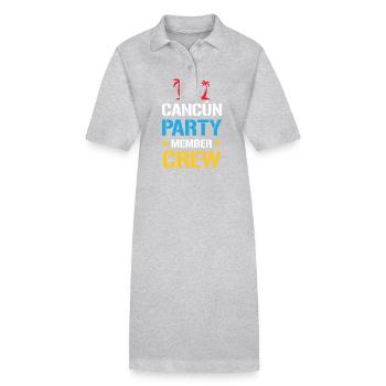 Cancun Party Crew - Stanley/Stella Frauen Bio-Polokleid PAIGER - Grau meliert - Vorne
