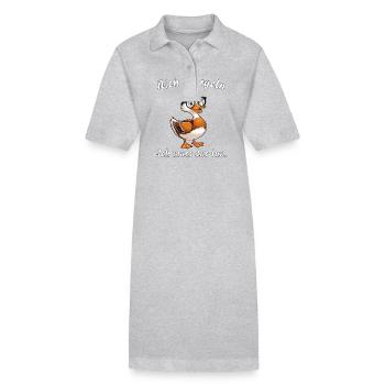 Ente Nicht Nörgeln - Stanley/Stella Frauen Bio-Polokleid PAIGER - Grau meliert - Vorne