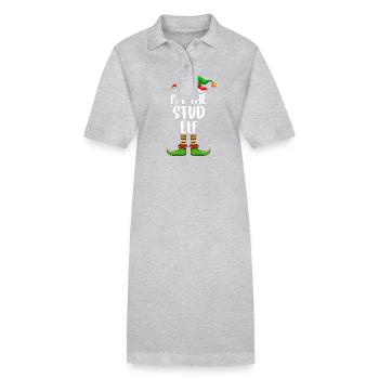 I'm The Stud Elf Shirt Matching Family Christmas - Stanley/Stella Frauen Bio-Polokleid PAIGER - Grau meliert - Vorne