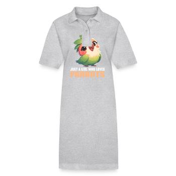 Perroquet Perroquet Perroquet - Robe polo bio PAIGER Stanley/Stella Femme - gris chiné - Devant