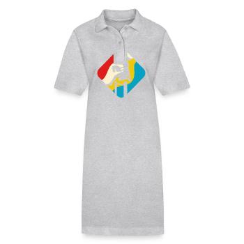 Cheval de loisir - Cheval de loisir - Équitation - Cadeau - Robe polo bio PAIGER Stanley/Stella Femme - gris chiné - Devant