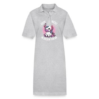 Ne me regarde pas sur ce ton - Robe polo bio PAIGER Stanley/Stella Femme - gris chiné - Devant