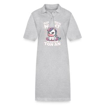 Ne me regarde pas sur ce ton - Robe polo bio PAIGER Stanley/Stella Femme - gris chiné - Devant