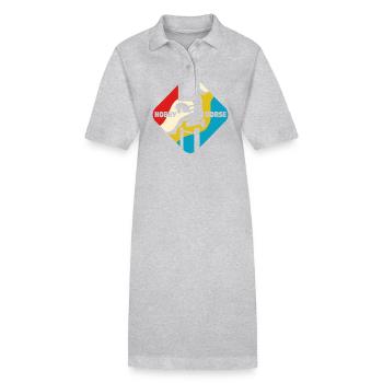 Cheval de loisir - Cheval de loisir - Équitation - Cadeau - Robe polo bio PAIGER Stanley/Stella Femme - gris chiné - Devant