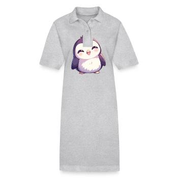 Pinguine Pinguin - Stanley/Stella Frauen Bio-Polokleid PAIGER - Grau meliert - Vorne