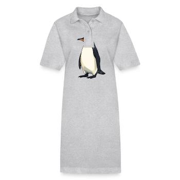Pinguine Pinguin - Stanley/Stella Frauen Bio-Polokleid PAIGER - Grau meliert - Vorne