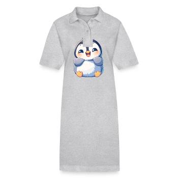 Pinguine Pinguin - Stanley/Stella Frauen Bio-Polokleid PAIGER - Grau meliert - Vorne