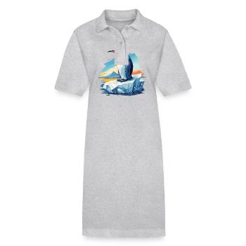 Pinguine Pinguin - Stanley/Stella Frauen Bio-Polokleid PAIGER - Grau meliert - Vorne