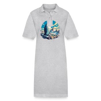 Pinguine Pinguin - Stanley/Stella Frauen Bio-Polokleid PAIGER - Grau meliert - Vorne