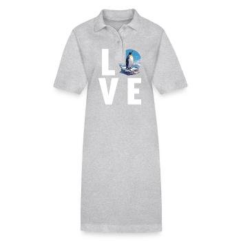 Pinguine Pinguin - Stanley/Stella Frauen Bio-Polokleid PAIGER - Grau meliert - Vorne