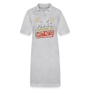 NO PANIC - Stanley/Stella Frauen Bio-Polokleid PAIGER - Grau meliert - Vorne