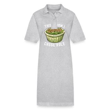 Grüne Bohnen Auflauf - Stanley/Stella Frauen Bio-Polokleid PAIGER - Grau meliert - Vorne