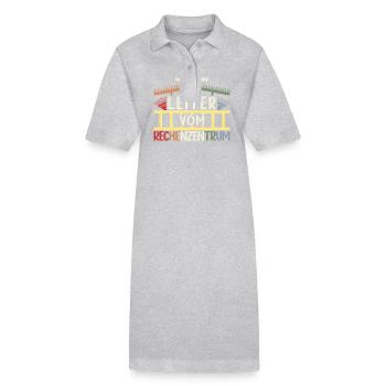 Chef du Centre Informatique Jardinier Amateur - Robe polo bio PAIGER Stanley/Stella Femme - gris chiné - Devant