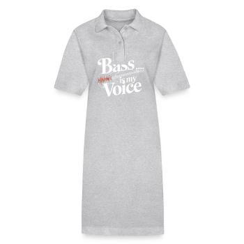 Bass Gitarrist Musiker Gear Funk Rock Jazz - Stanley/Stella Frauen Bio-Polokleid PAIGER - Grau meliert - Vorne
