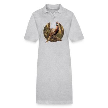 Faisans Faisan - Robe polo bio PAIGER Stanley/Stella Femme - gris chiné - Devant