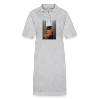 Faisans Faisan - Robe polo bio PAIGER Stanley/Stella Femme - gris chiné - Devant