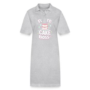 Candidat Junior en Boulangerie Jeune Chef Boulangerie - Robe polo bio PAIGER Stanley/Stella Femme - gris chiné - Devant